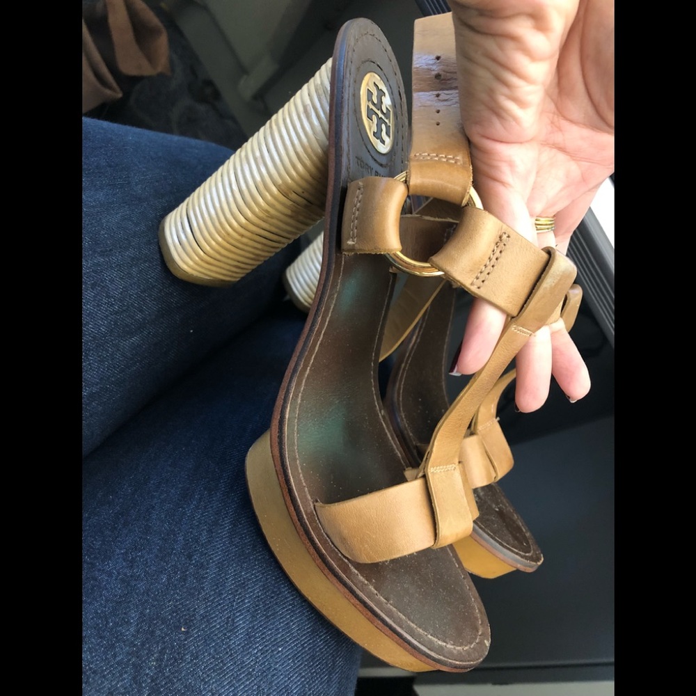 Tory Burch nude platform sandals